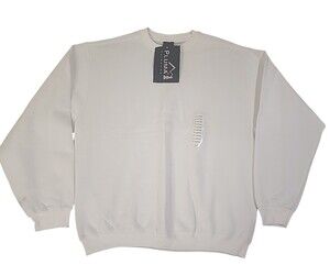 NWT Pluma Pullover Crew Neck Sweatshirt Blank XL Ivory VINTAGE 90s Heavy #1528